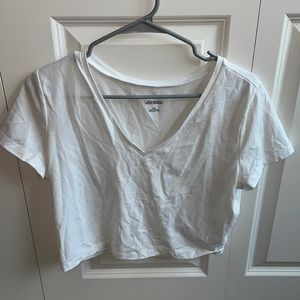 white tee cropped